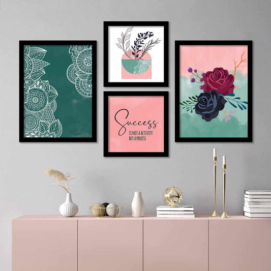 Flowery Magic - Elegant Flower Theme Poster Prints with Frame-Kotart