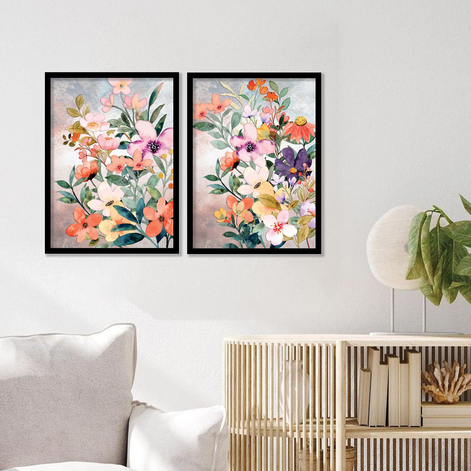 Flowery wonders - Elegant Flower Theme Art Prints with Frame-Kotart