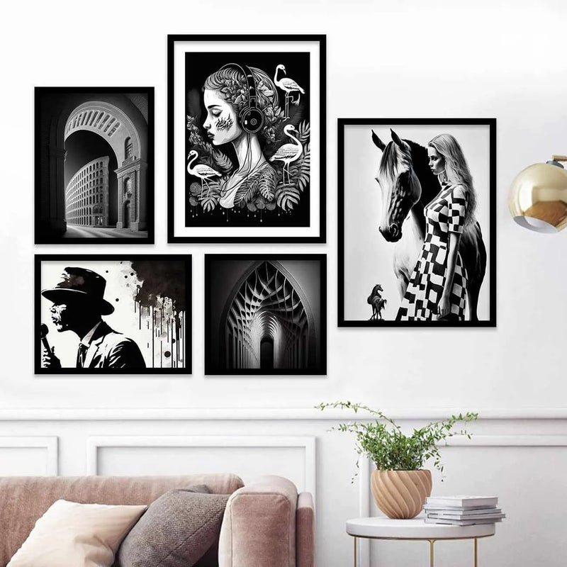 Framed Gallery Wall Art: Modern Abstract Prints-Kotart
