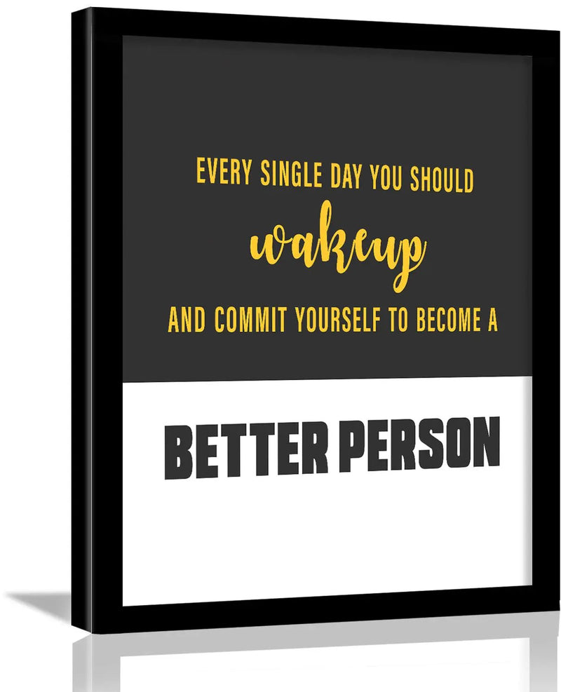 Framed Motivational Quotes Posters for Living Room Wall Decor by Kotart store