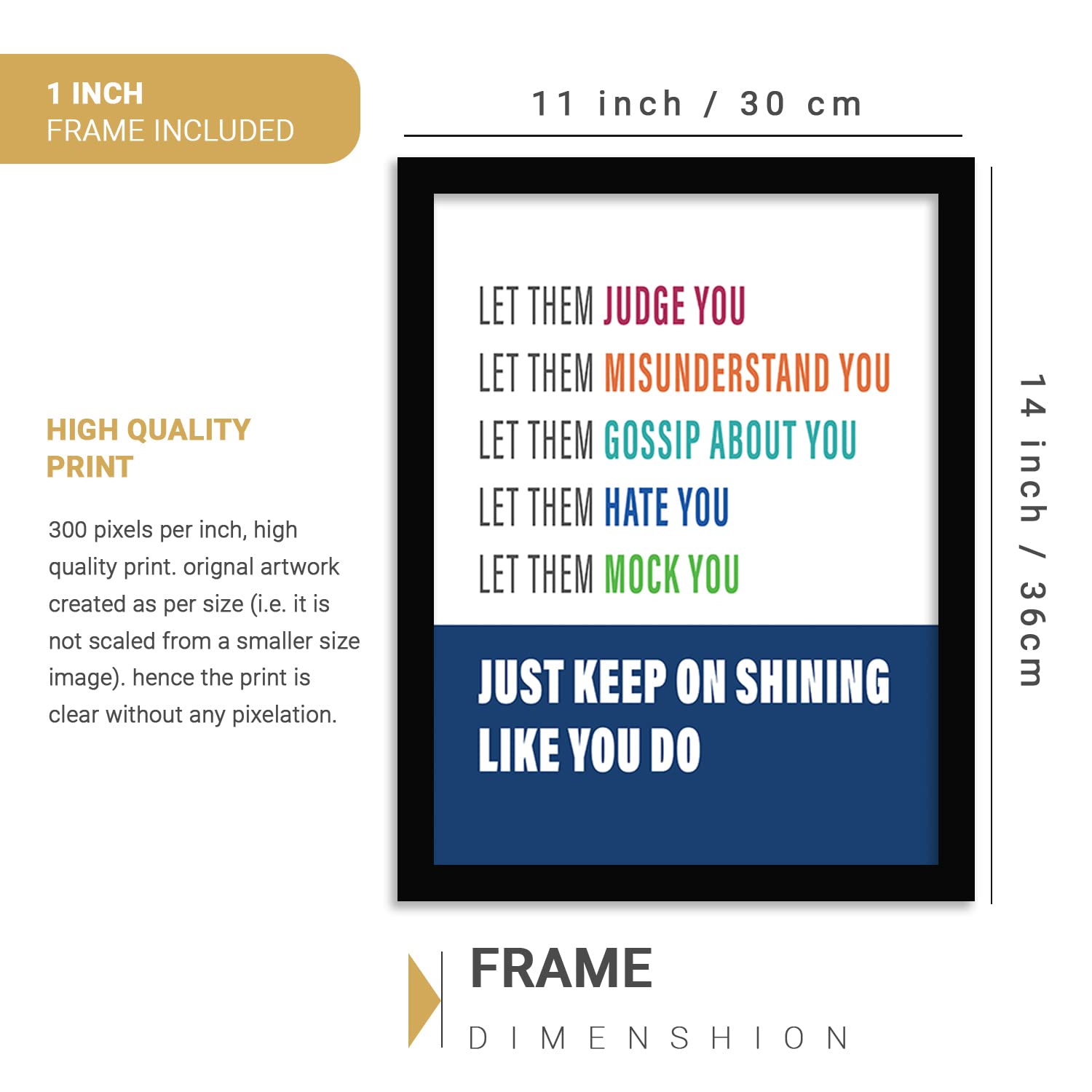 Framed Motivational Quotes Posters for Wall Decor-Kotart