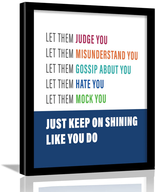 Framed Motivational Quotes Posters for Wall Decor-Kotart