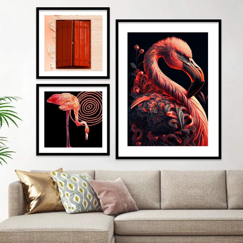 Framed Nature Inspired Modern Abstracts for Gallery Wall , Home , Living Room Wall Decor-Kotart