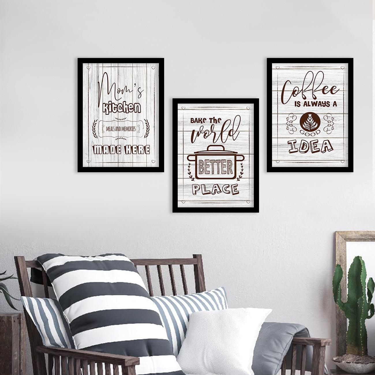 Framed Posters For Kitchen Restaurant & Bar Wall Decor-Kotart