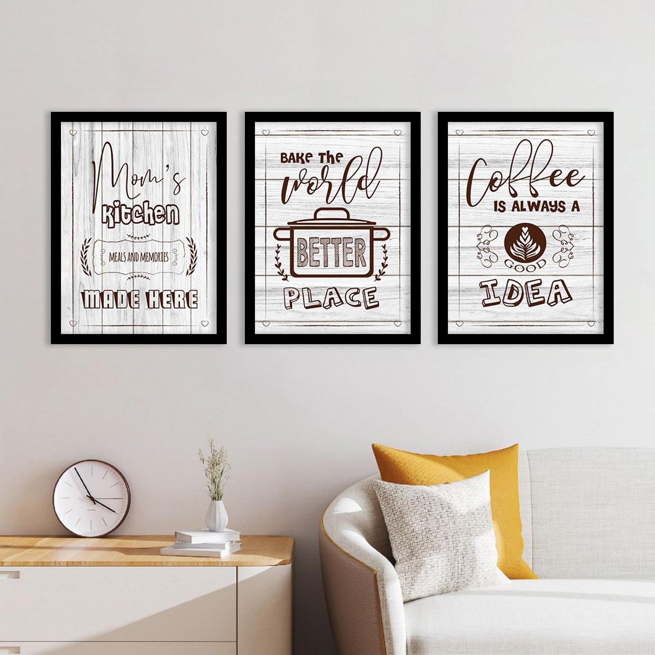 Framed Posters For Kitchen Restaurant & Bar Wall Decor-Kotart