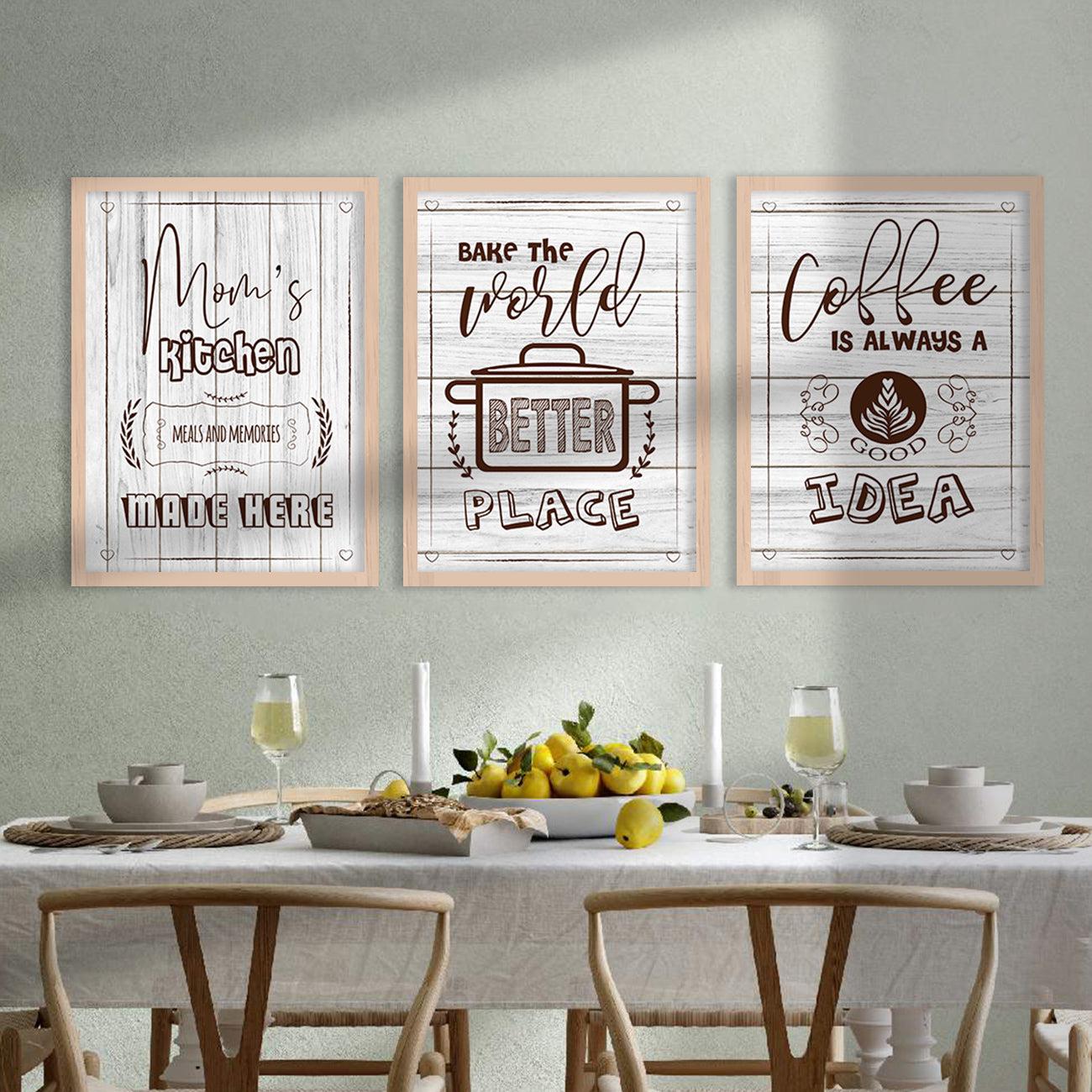 Framed Posters For Kitchen Restaurant & Bar Wall Decor-Kotart