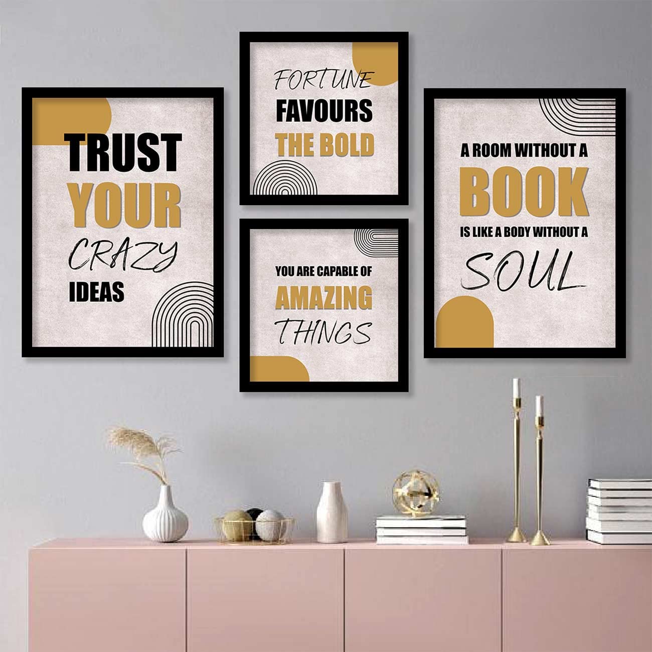 Framed Quotes Posters for Wall Decor-Kotart