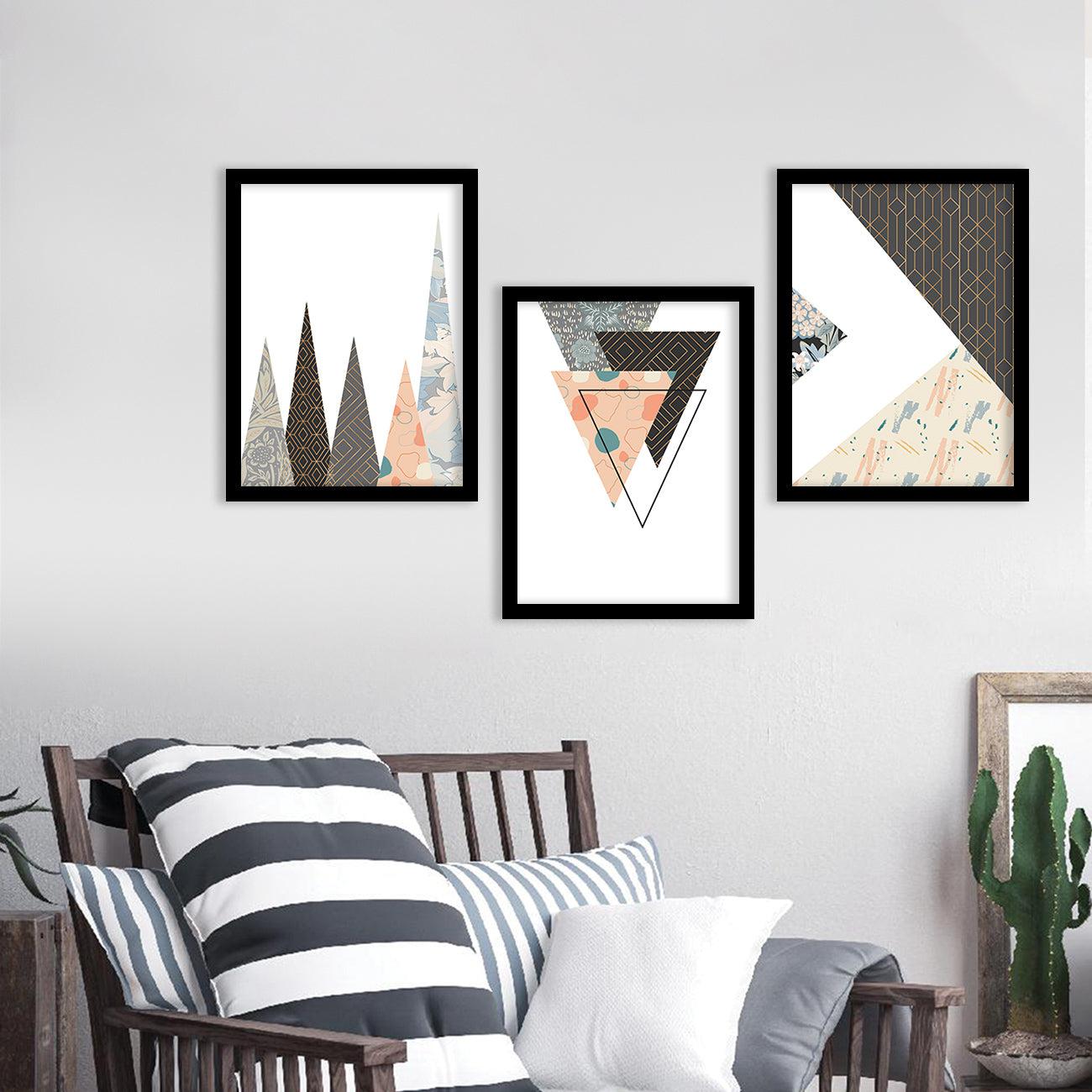 Framed Wall Posters / Paintings for Bedroom with Frame : Geometric Art-Kotart