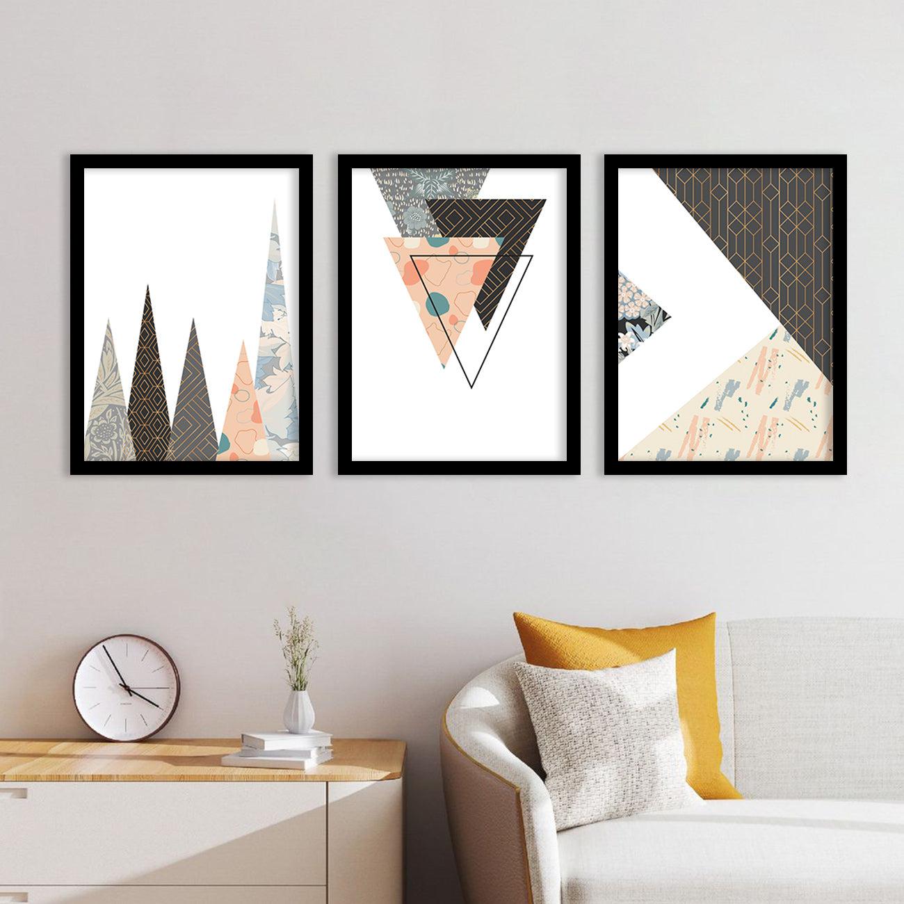 Framed Wall Posters / Paintings for Bedroom with Frame : Geometric Art-Kotart