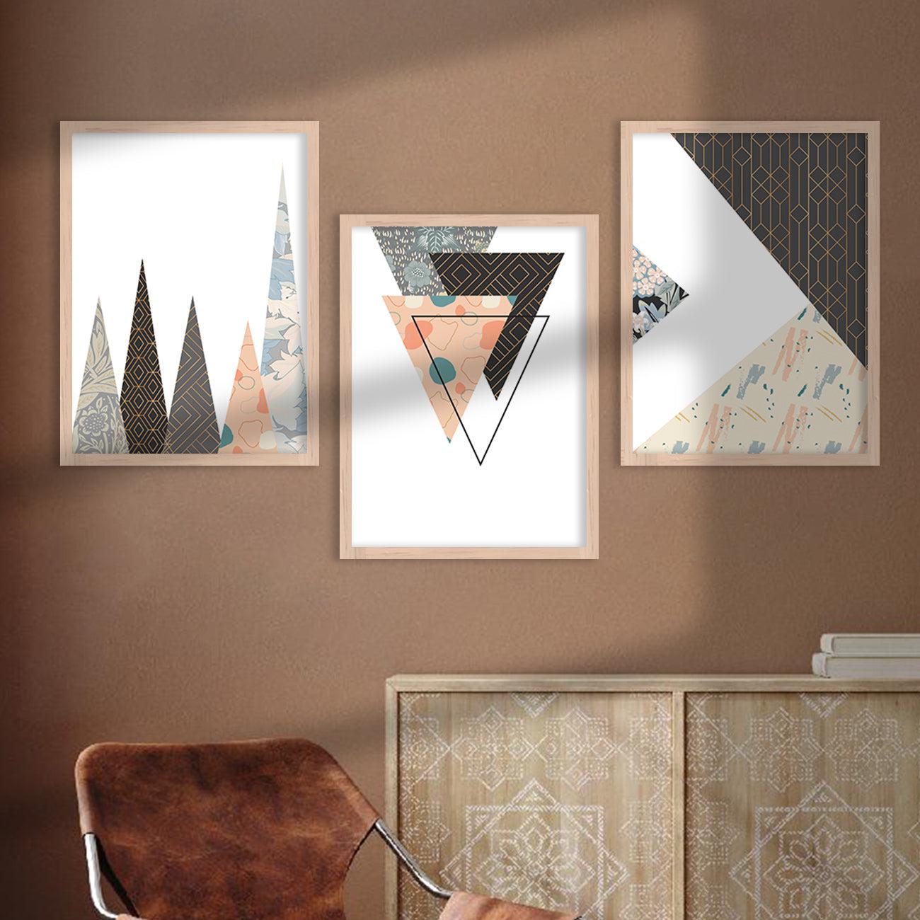 Framed Wall Posters / Paintings for Bedroom with Frame : Geometric Art-Kotart