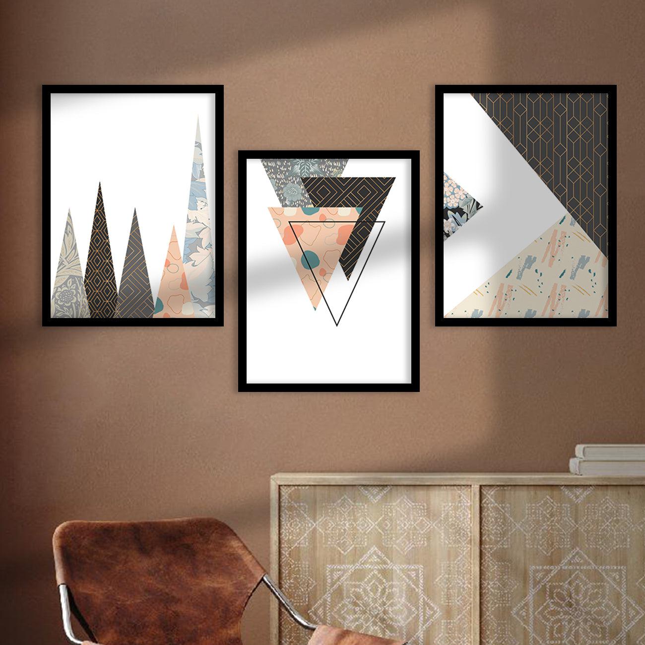 Framed Wall Posters / Paintings for Bedroom with Frame : Geometric Art-Kotart