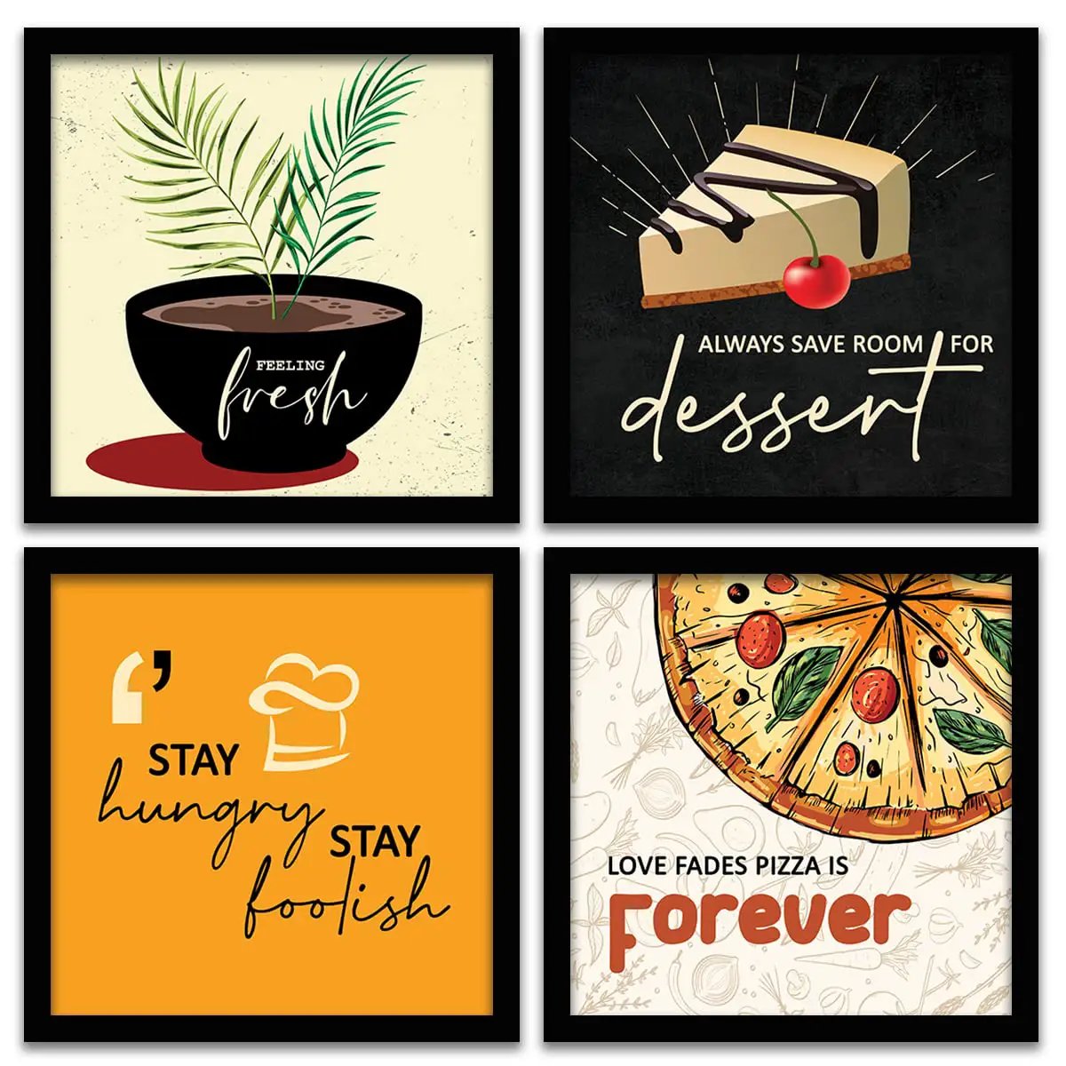 Kitchen Posters Set Wall Decor for Kitchens and Restaurants - Posters and Paintings with ...