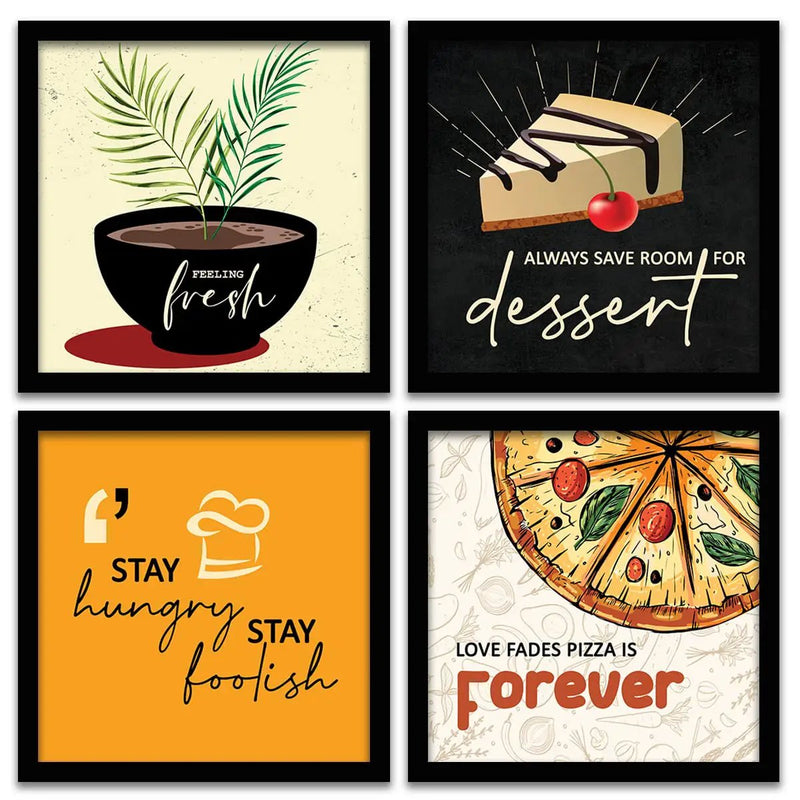 Framed Wall Posters with Frame for Restaurant Kitchen Wall Decor-Kotart