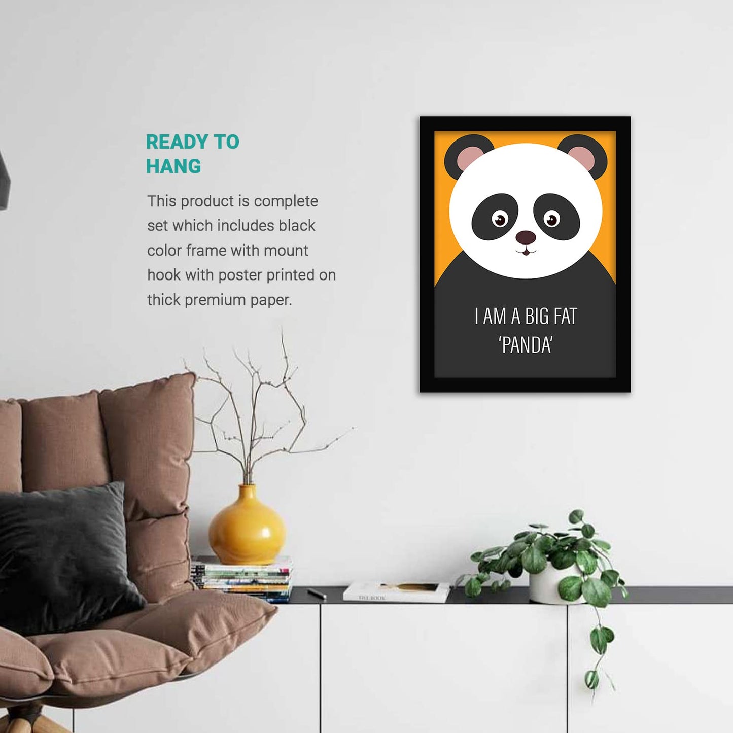 Funny Panda Inspirational Quotes Wall Posters with Frame-Kotart