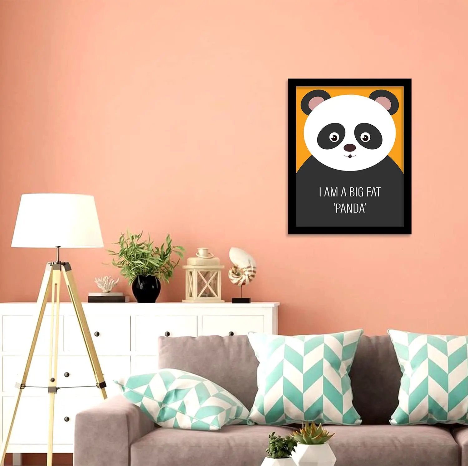 Funny Panda Inspirational Quotes Wall Posters with Frame – Kotart