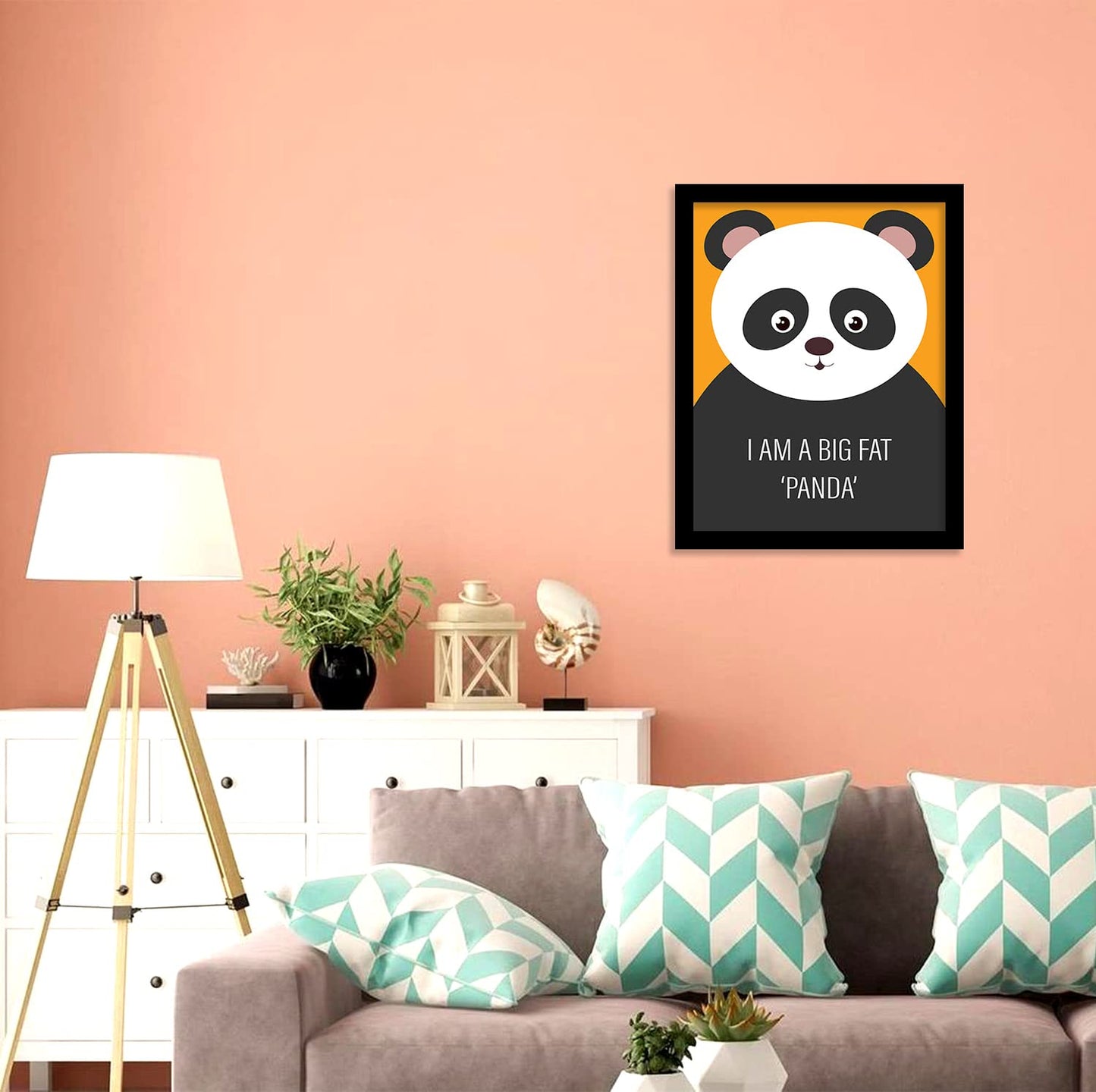 Funny Panda Inspirational Quotes Wall Posters with Frame-Kotart