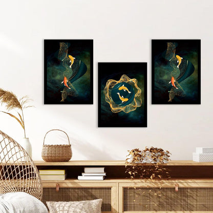 Golden Modern Art: A Timeless Addition to Your Home or Office-Kotart