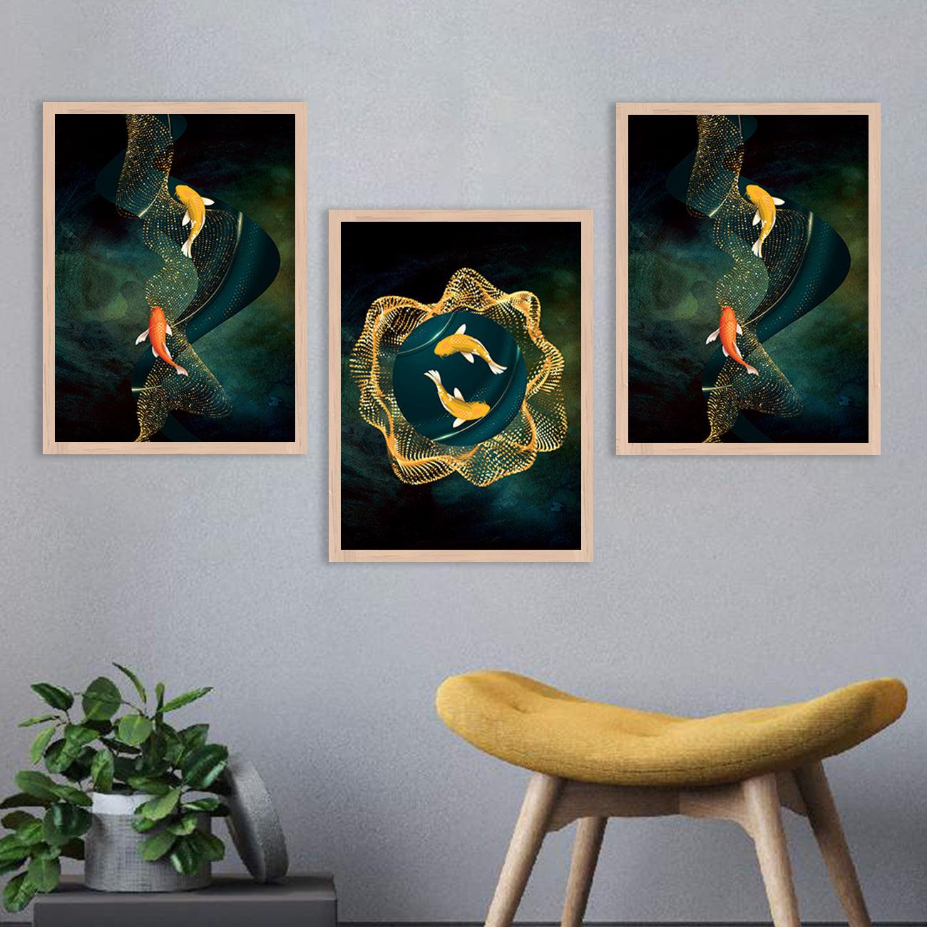 Golden Modern Art: A Timeless Addition to Your Home or Office-Kotart