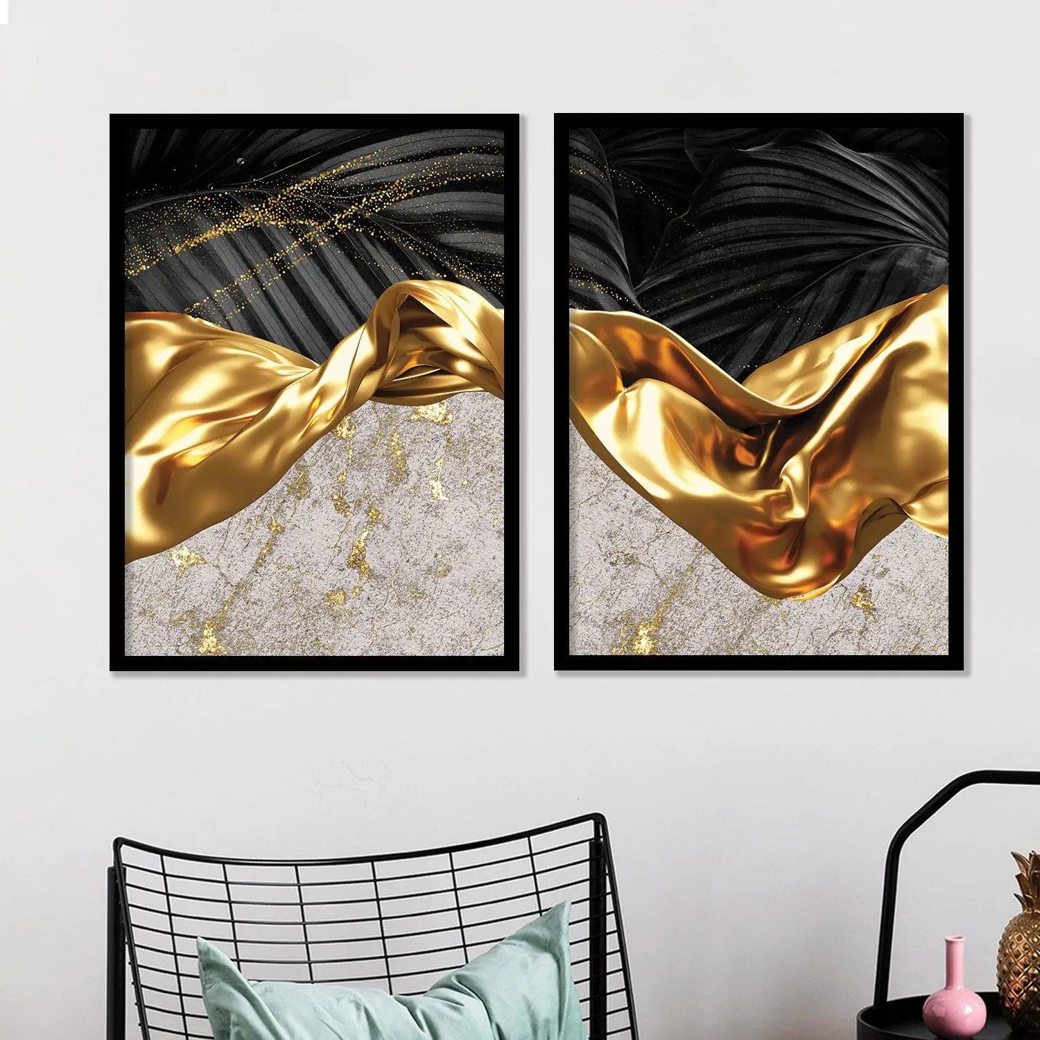 Curated visual reference: Luxury Modern Art Wall Decor Reference: Modern Art Framed Posters Combo Enhance Your Wall Decor With