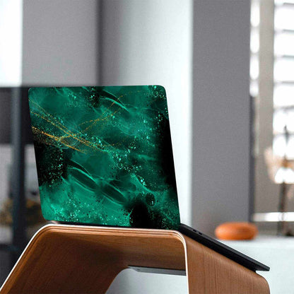 Green Marble Print Laptop Decal Upto 15.6 inch-Kotart