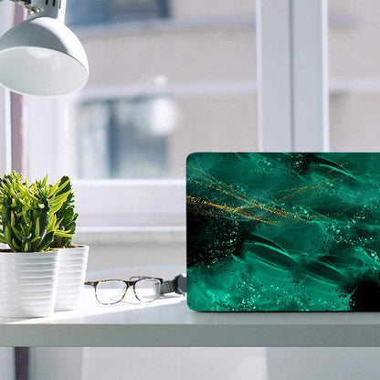 Green Marble Print Laptop Decal Upto 15.6 inch-Kotart