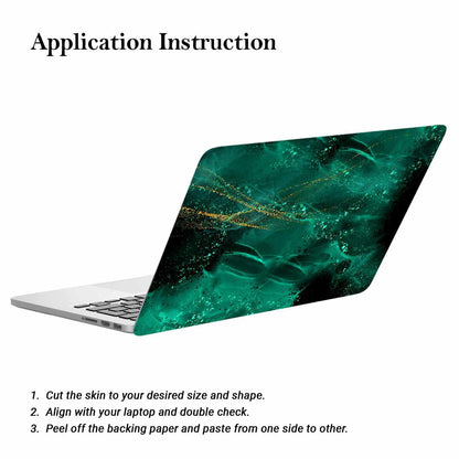 Green Marble Print Laptop Decal Upto 15.6 inch-Kotart