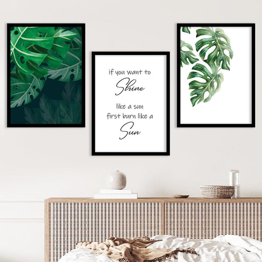 Green Nature Inspired Framed Wall Posters with Frame-Kotart