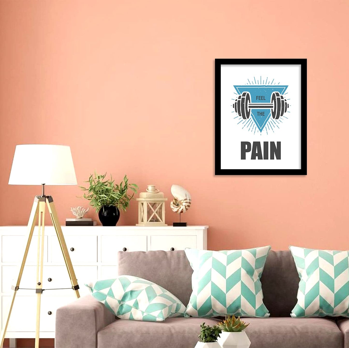 Gym Wall Poster with Frame for Wall Decor-Kotart