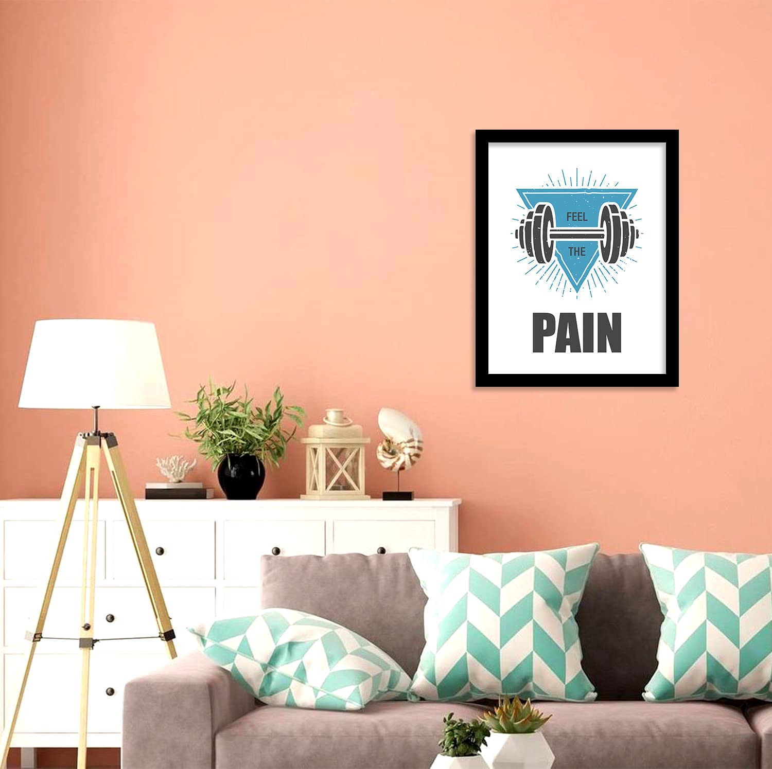 Gym Wall Poster with Frame for Wall Decor-Kotart