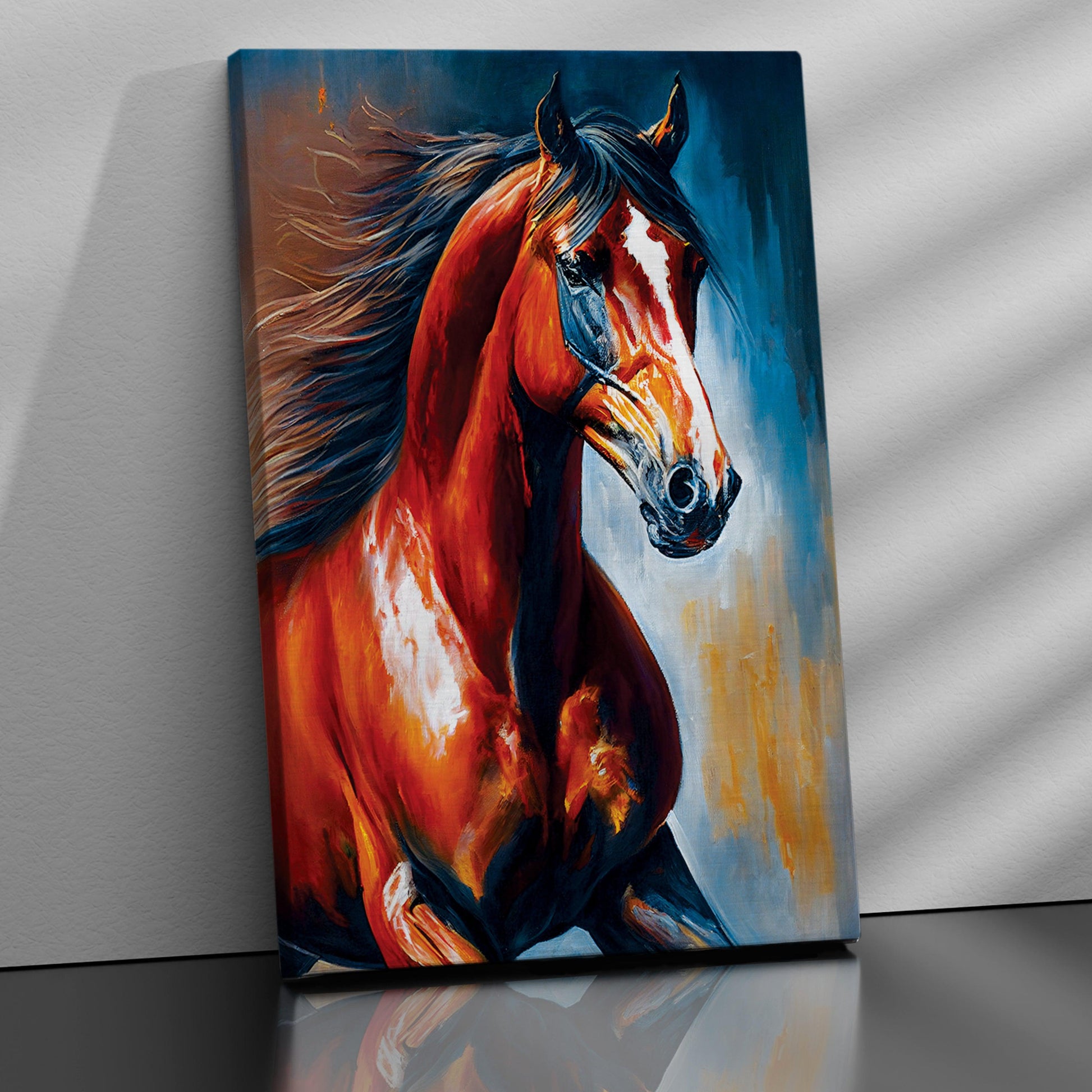 horse painting on canvas