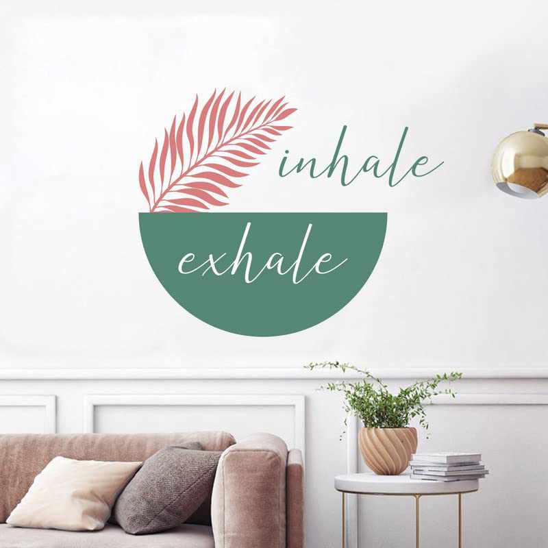 Inhale Exhale Vinyl Wall Decals for Home and Yoga Studio Wall Decor-Kotart