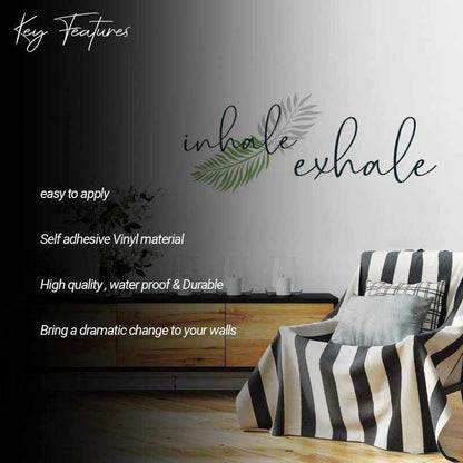 Inhale Exhale Wall Stickers for Living Room Home Decor-Kotart