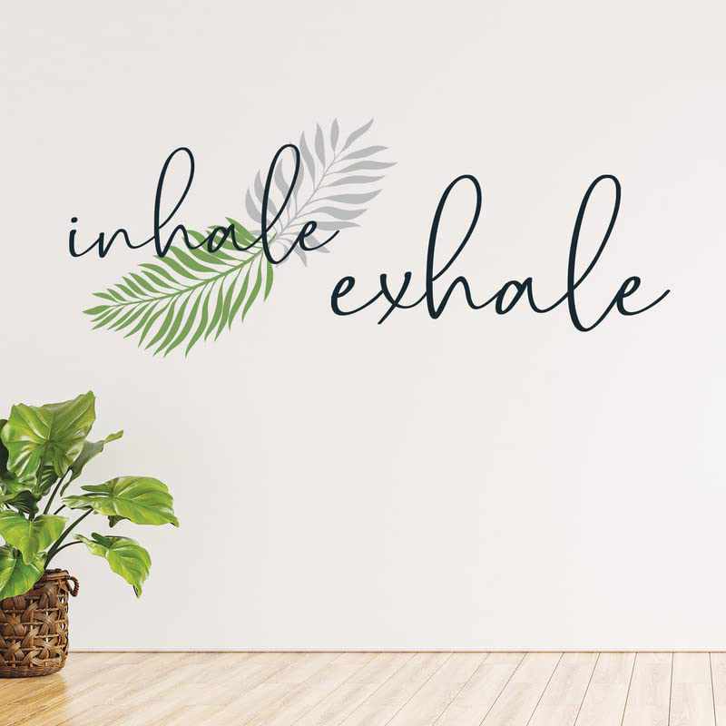 Inhale Exhale Wall Stickers for Living Room Home Decor-Kotart