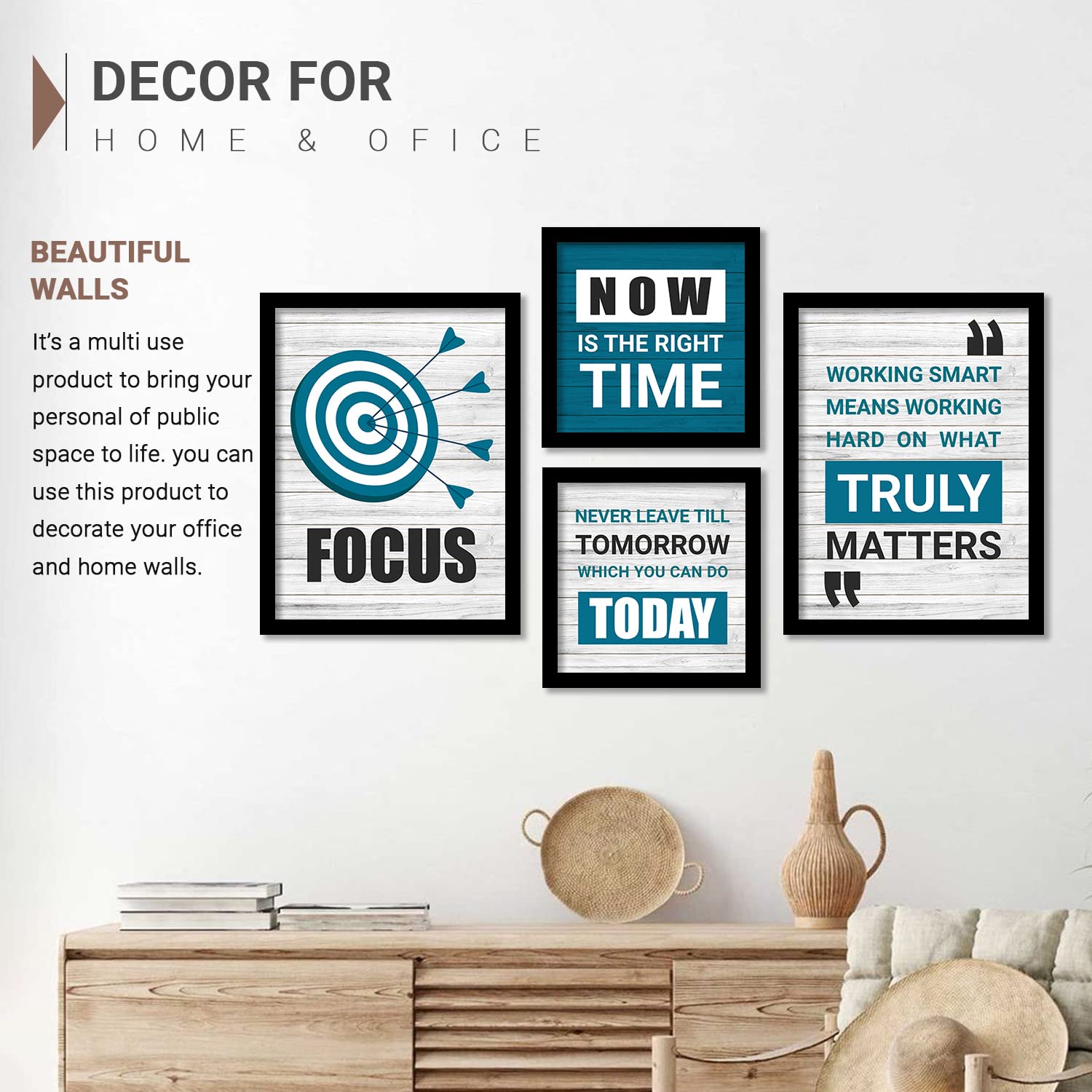 Inspirational Quotes Wall Posters with Frame Kotart