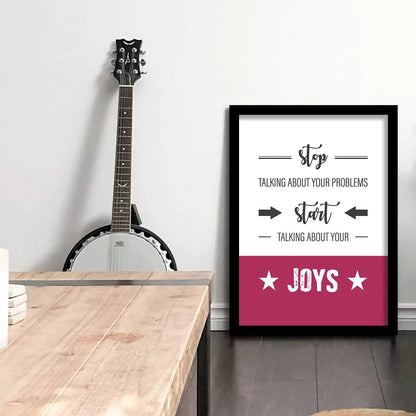 Inspirational Quotes Wall Posters with Frame for Home and Office Decor-Kotart