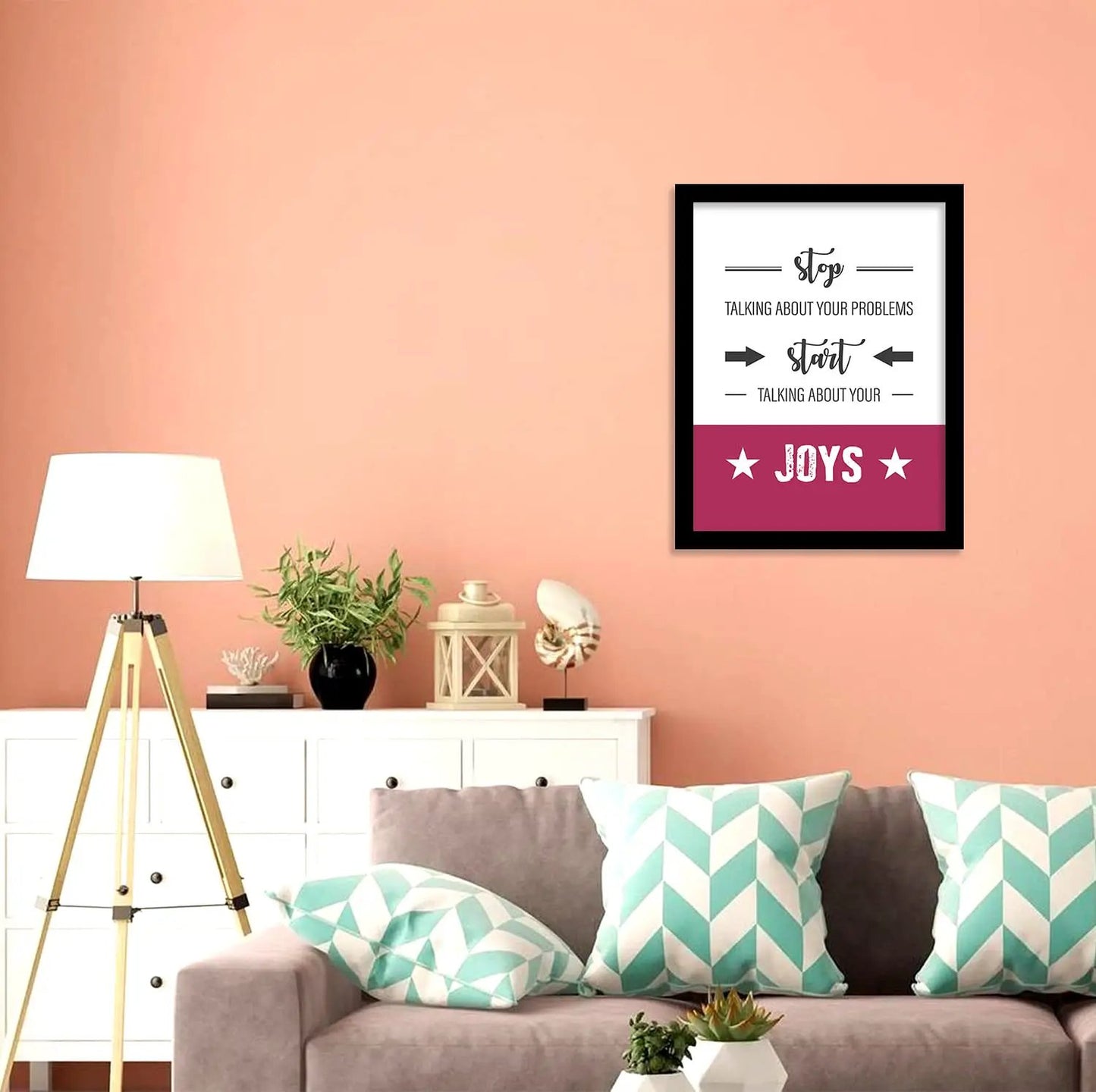 Inspirational Quotes Wall Posters with Frame for Home and Office Decor-Kotart