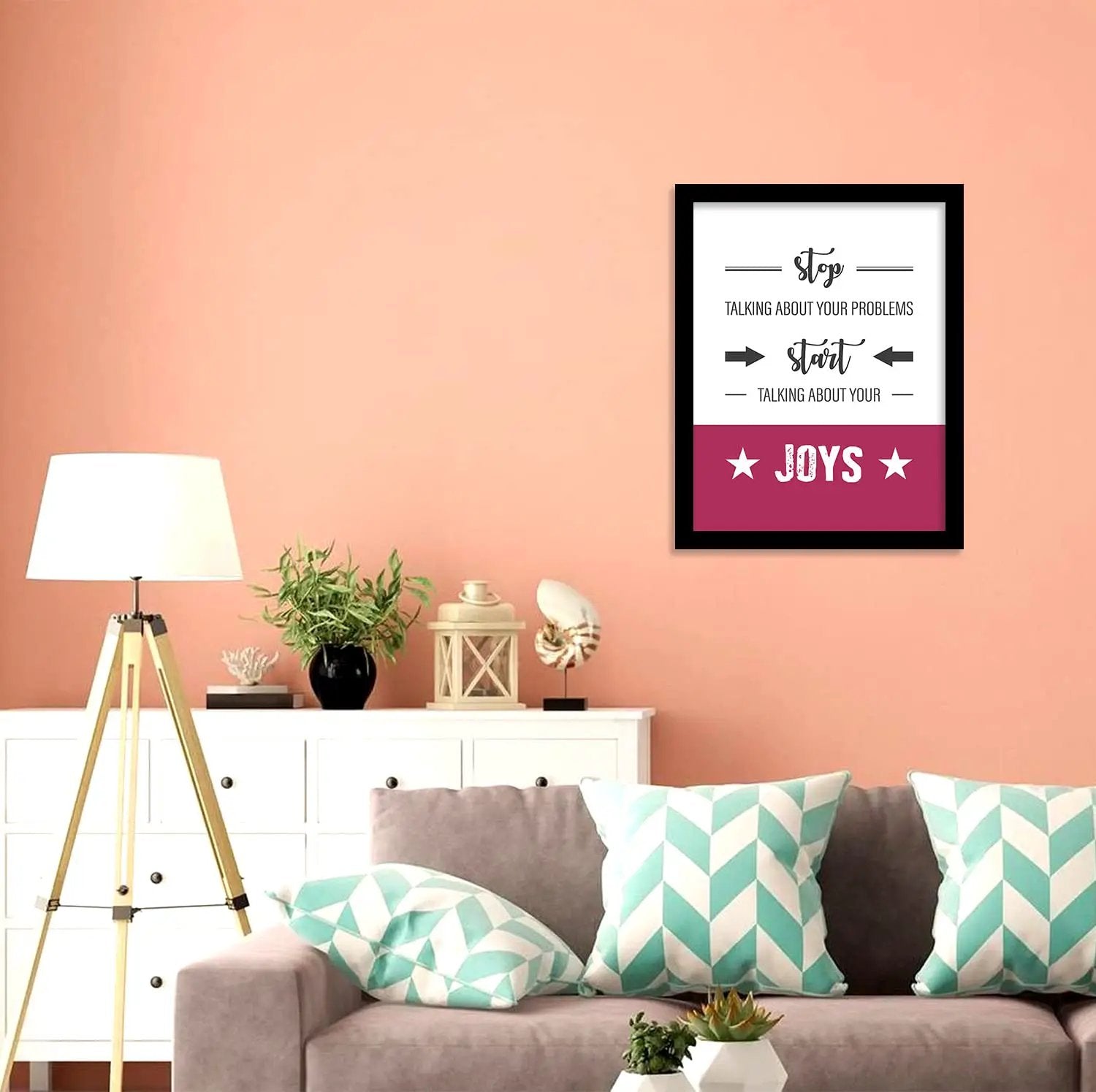Inspirational Quotes Wall Posters with Frame for Home and Office Decor-Kotart