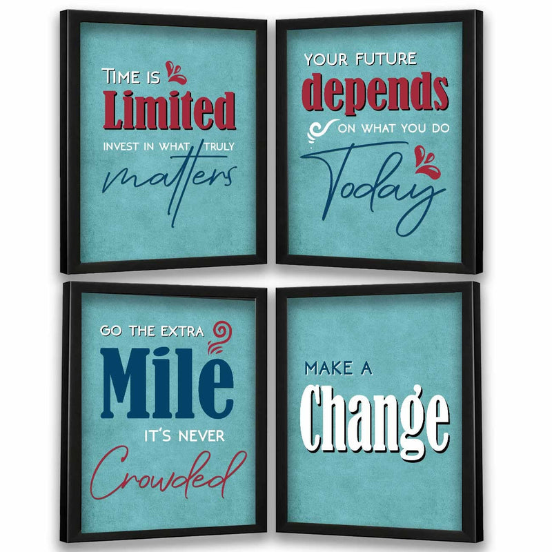Inspirational Quotes Wall Posters with Frame by Kotart store