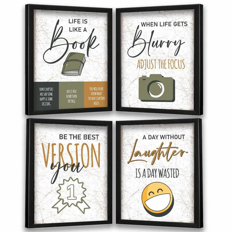 Inspirational Quotes Wall Posters with Frame by Kotart store