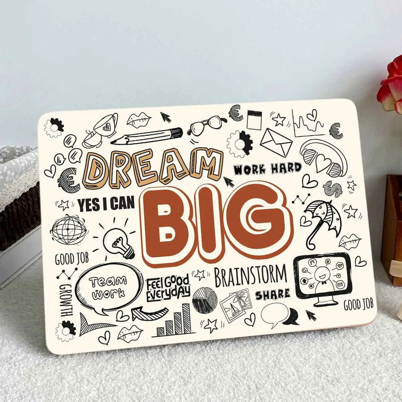 KOTART Dream Big Motivational Doodle Style Laptop Skin for Acer Dell HP LG Apple Lenovo and All Laptops - Upto 16 inches - HD Printed Laptop Skins (Style04 , 16 x 11 x 0.2 inches ) by Kotart store