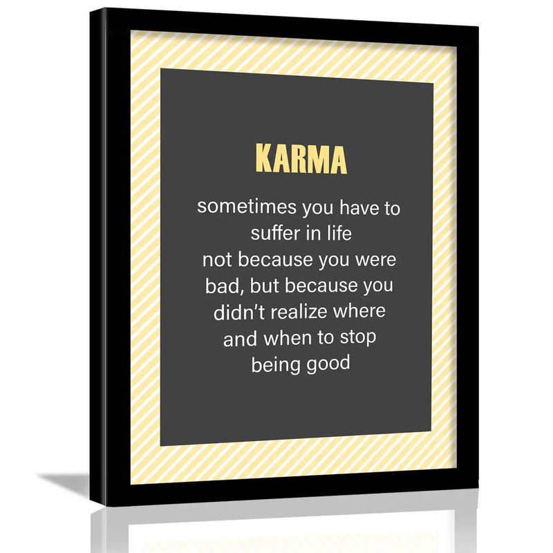 Karma Quotes Frame for Wall Decor by Kotart store