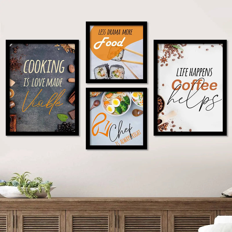 Kitchen Funny Quotes Framed Wall Posters with Frame-Kotart
