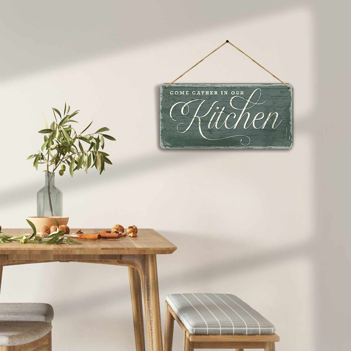 Kitchen Sign MDF Wood Wall Hanging for Kitchen and Restaurant Wall
