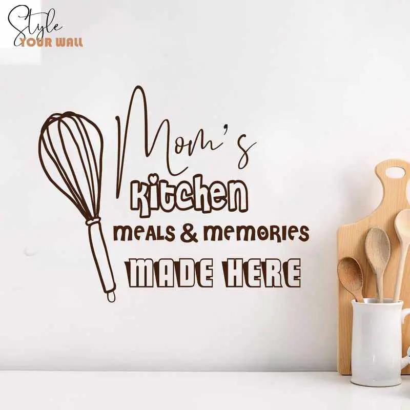 Kitchen Quotes Wall Stickers / Decals - Removable Vinyl Wall Decals ...