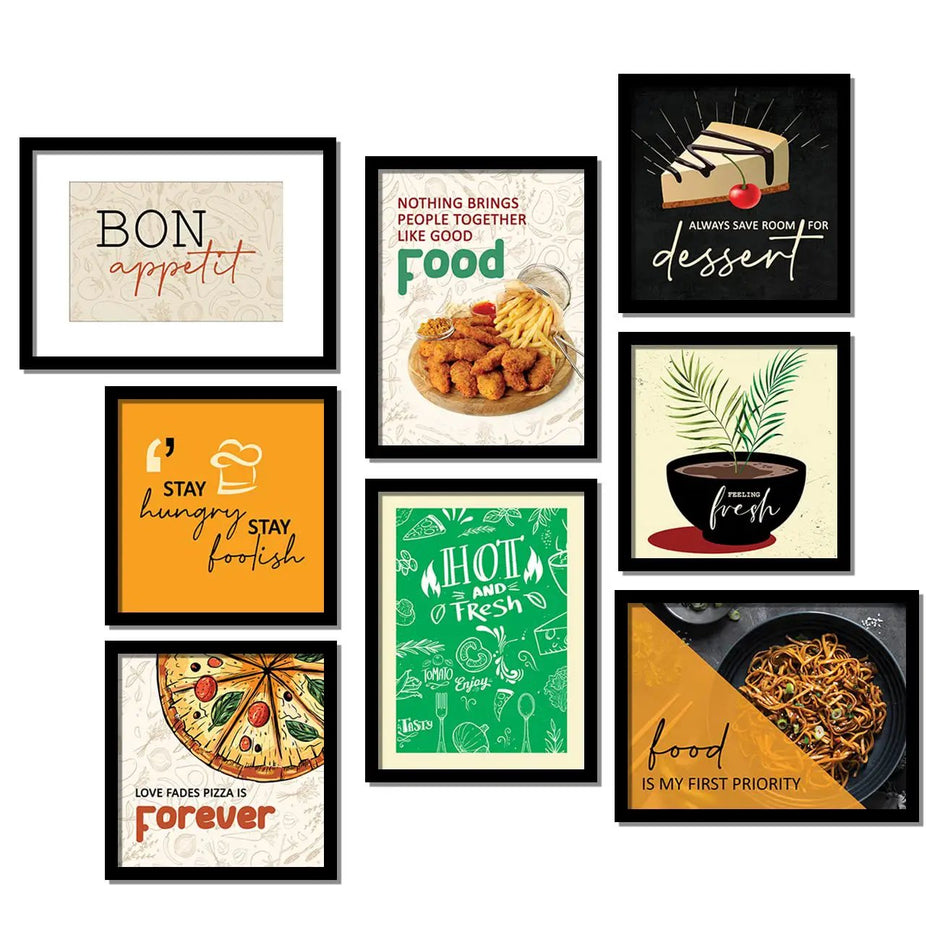 Kitchen Posters Set Wall Decor for Kitchens and Restaurants - Posters and Paintings with ...