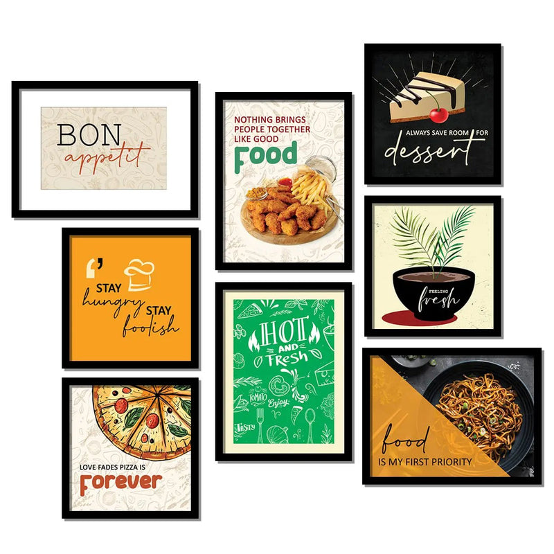 Kitchen / Restaurant Gallery Wall - Set of 8-Kotart