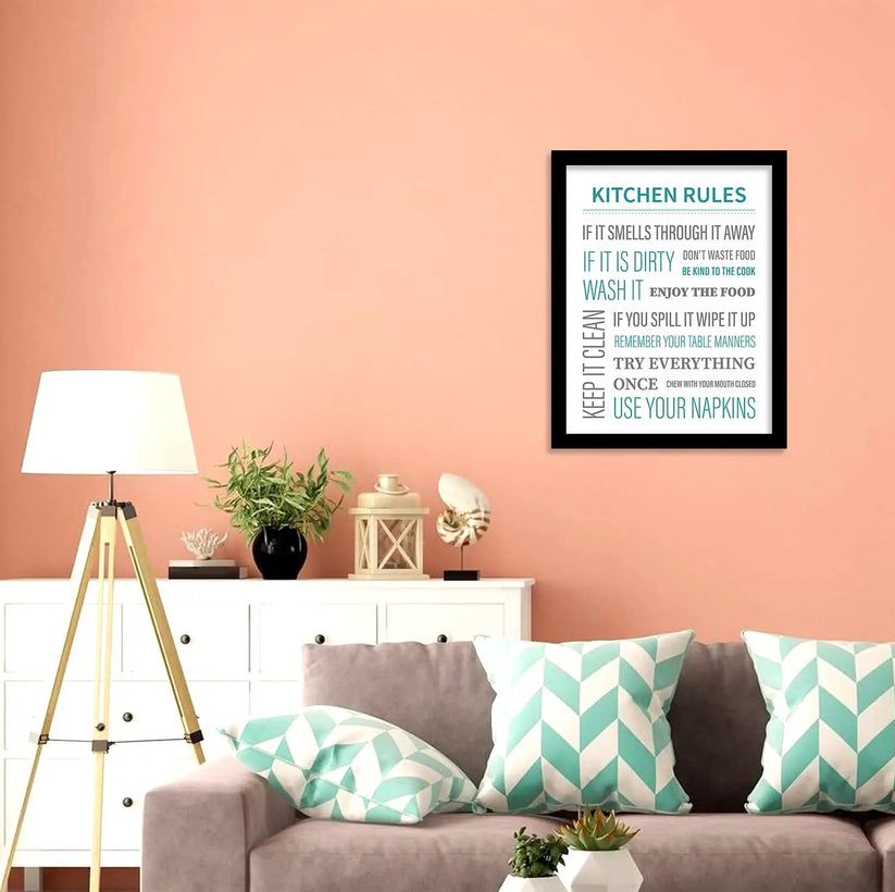 Kitchen Rules Wall Poster for Kitchen Restaurant Decor – Kotart