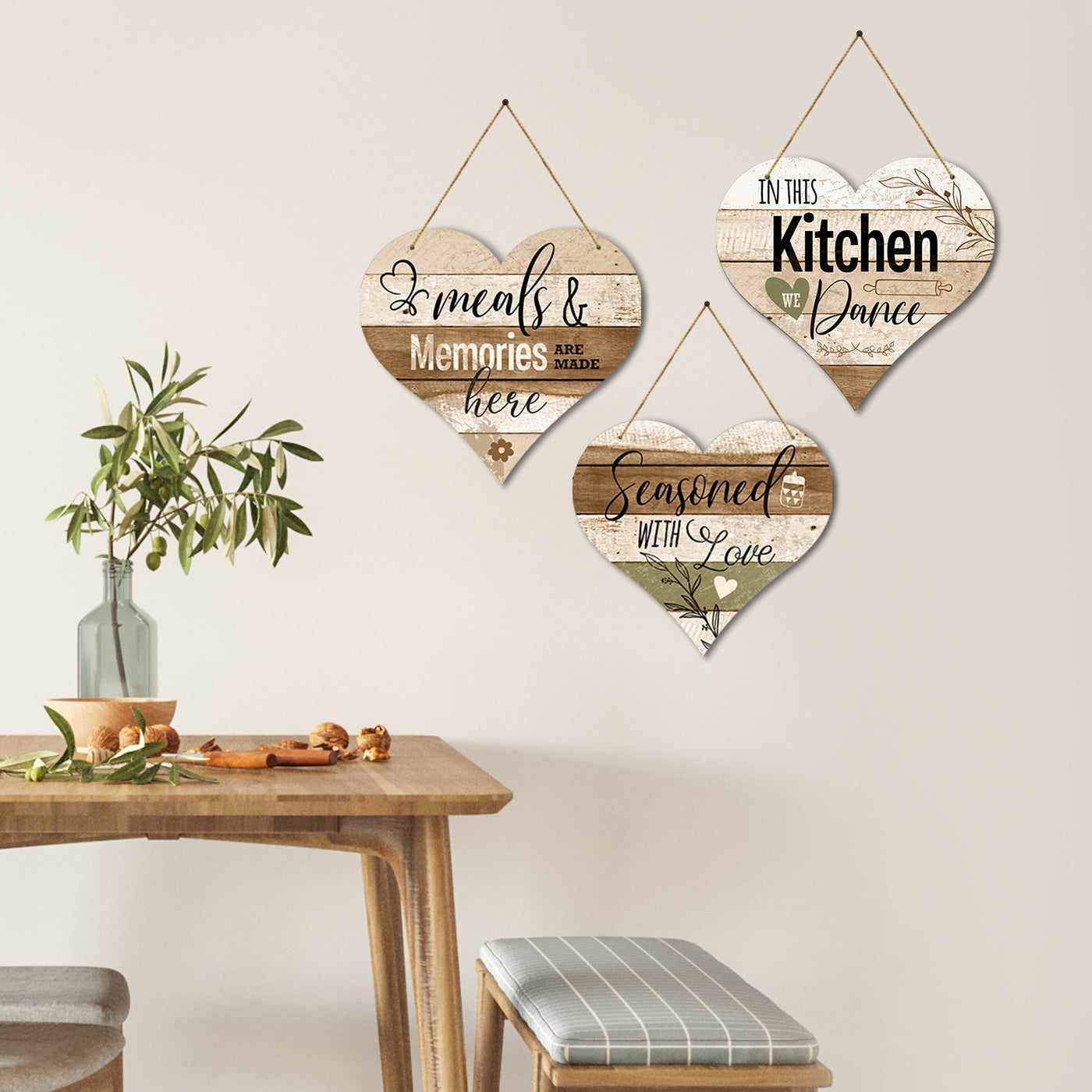 Rustic Kitchen Decorations Wall Art, Farmhouse Kitchen Decor-This Kitchen  is Seasoned with Love-Printed Wood Plaque Kitchen Signs Wall Decor 16 x 8  