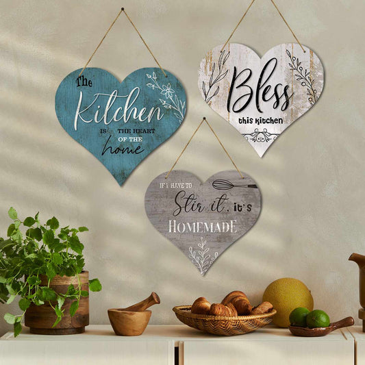 Kitchen Sign MDF Wood Wall Hanging for Kitchen and Restaurant Wall Decor-Kotart