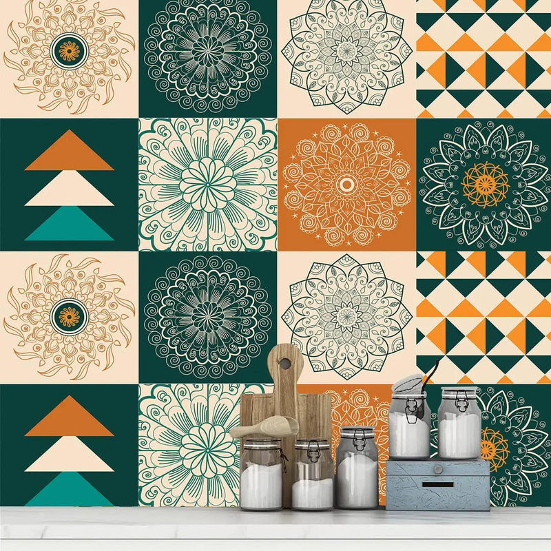 Kotart – Decorative Wall Tile Stickers for Kitchen Bathroom Stairs – Self Adhesive Printed Vinyl Tile Sticker ( 6 x 6 inch, Pack of 30 )-Kotart